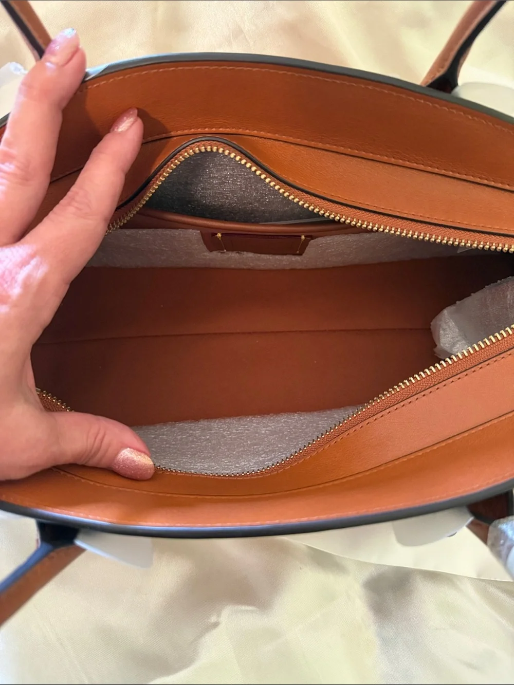 🧡Coach NWT Empire 34 Leather Shoulder Bag in Burnished Toffee